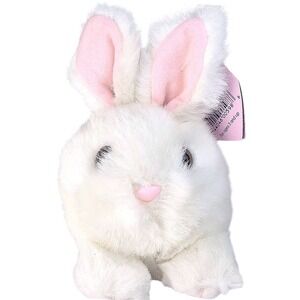 Vintage 1997 Swibco Puffkins Lucky White Bunny‎ Rabbit Plush NWT DOB 4/23/97